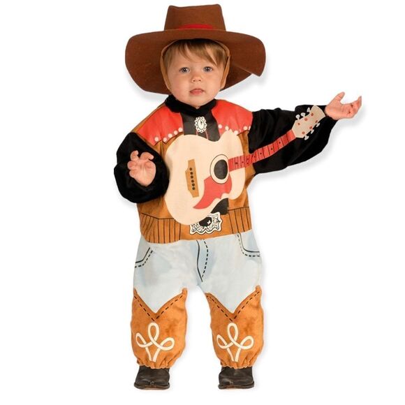 NEW! Western Rockabilly Rock Star Toddler Cowboy Jumpsuit Costume - Picture 1 of 6